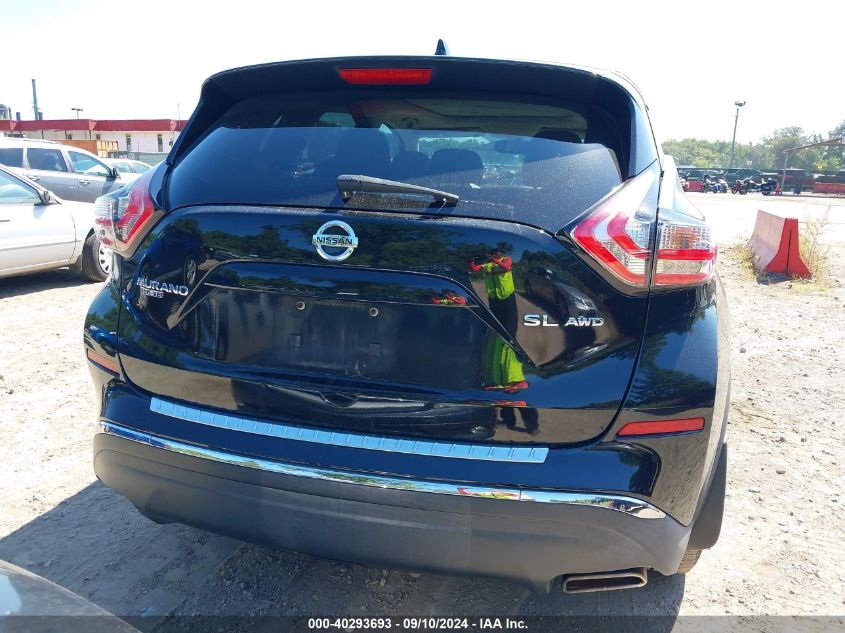 2016 Nissan Murano Sl VIN: 5N1AZ2MH0GN170132 Lot: 40293693