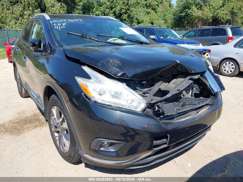 2016 Nissan Murano Sl VIN: 5N1AZ2MH0GN170132 Lot: 40293693