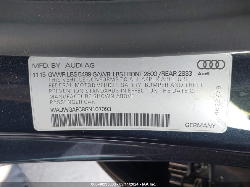 2016 AUDI A7 PREMIUM PLUS - WAUWGAFC8GN107093