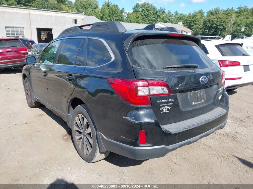 2016 Subaru Outback 2.5I Limited VIN: 4S4BSALC0G3265052 Lot: 40293883