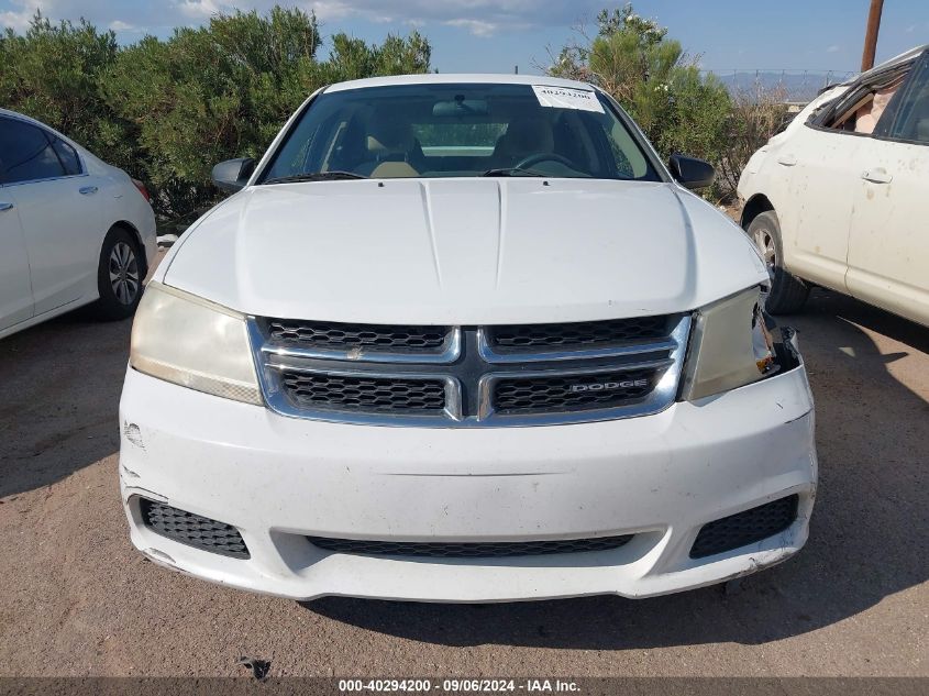 2012 Dodge Avenger Se VIN: 1C3CDZAB0CN111603 Lot: 40294200