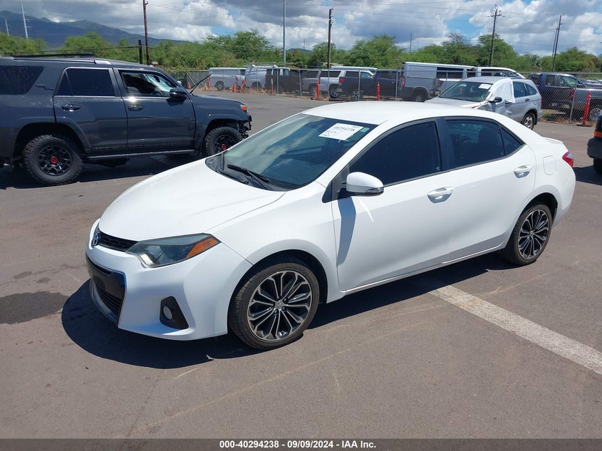 2016 TOYOTA COROLLA VIN: 5YFBURHE0GP549991