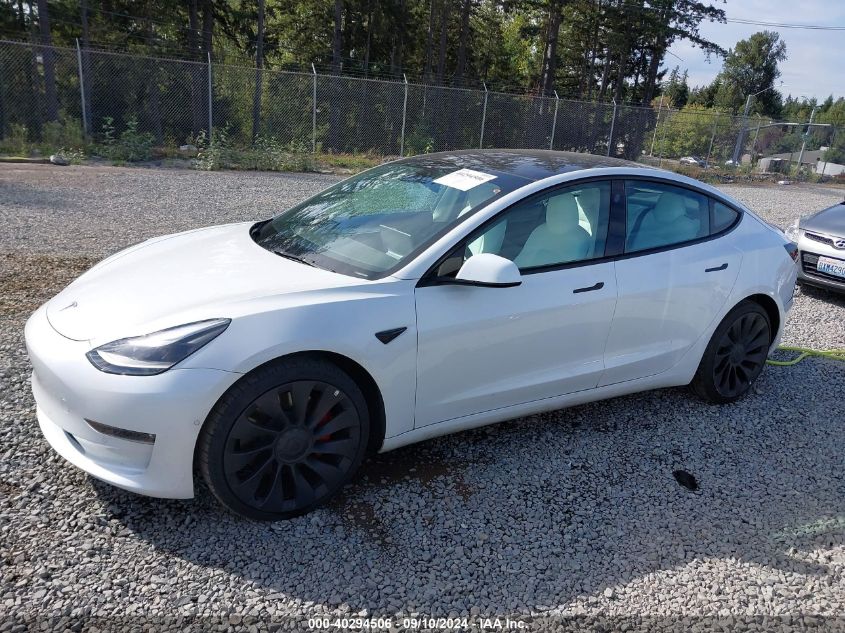 2022 TESLA MODEL 3 PERFORMANCE DUAL MOTOR ALL-WHEEL DRIVE - 5YJ3E1EC4NF236554