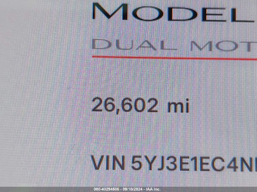 2022 Tesla Model 3 Performance Dual Motor All-Wheel Drive VIN: 5YJ3E1EC4NF236554 Lot: 40294506