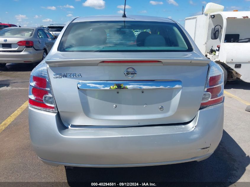 2012 Nissan Sentra 2.0 VIN: 3N1AB6AP4CL654961 Lot: 40294581