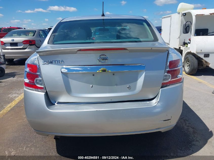 2012 Nissan Sentra 2.0 VIN: 3N1AB6AP4CL654961 Lot: 40294581