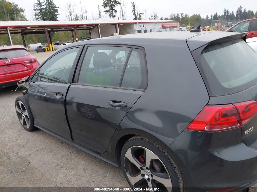 2017 Volkswagen Golf Gti Autobahn 4-Door/S 4-Door/Se 4-Door/Sport 4-Door VIN: 3VW4T7AU9HM014410 Lot: 40294640