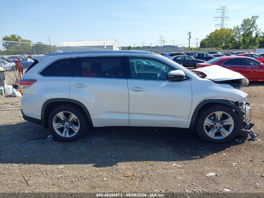 2015 Toyota Highlander Limited Platinum V6 VIN: 5TDDKRFH0FS182253 Lot: 40294673