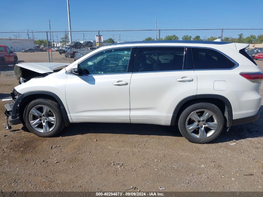 2015 Toyota Highlander Limited Platinum V6 VIN: 5TDDKRFH0FS182253 Lot: 40294673