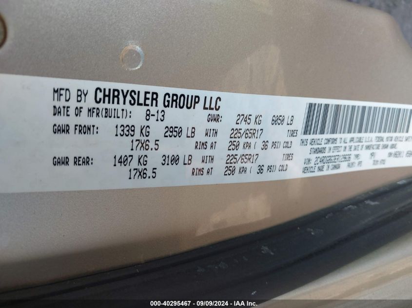 2014 Dodge Grand Caravan American Value Pkg VIN: 2C4RDGBG3ER129636 Lot: 40295467