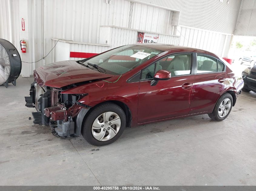 2013 Honda Civic Lx VIN: 19XFB2F59DE010610 Lot: 40295758