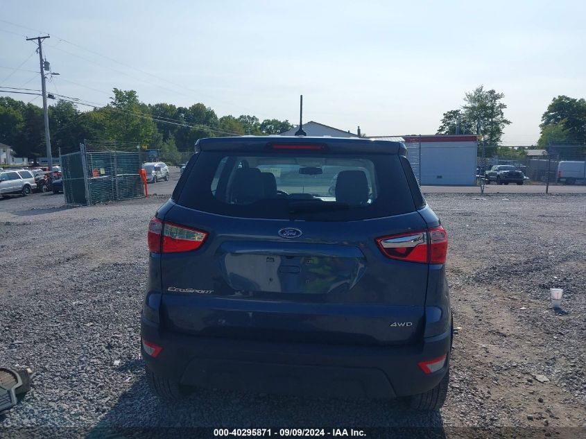 2021 Ford Ecosport S VIN: MAJ6S3FL0MC418575 Lot: 40295871