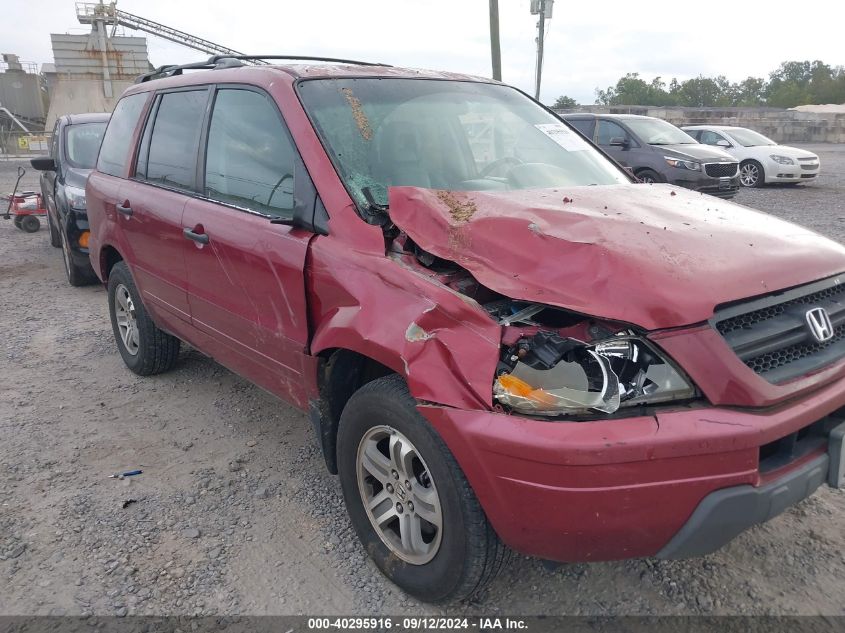 2003 Honda Pilot Exl VIN: 2HKYF18693H600491 Lot: 40295916