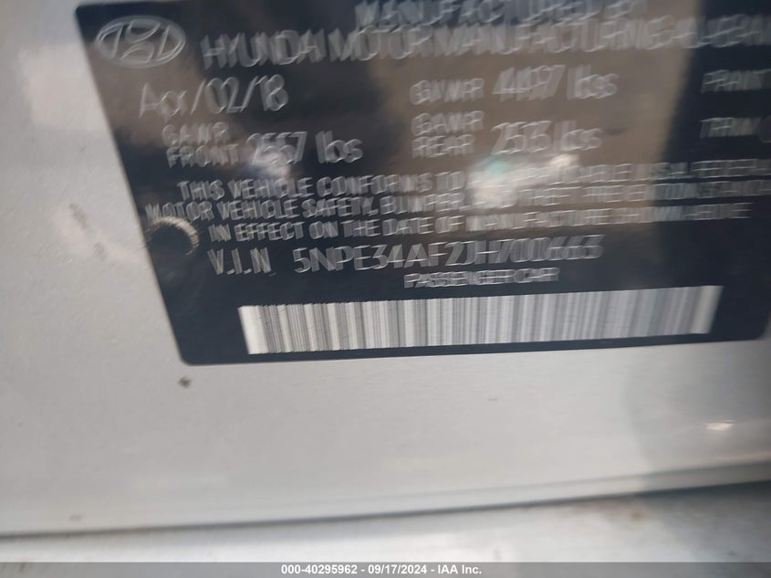 2018 HYUNDAI SONATA SPORT+ - 5NPE34AF2JH700663