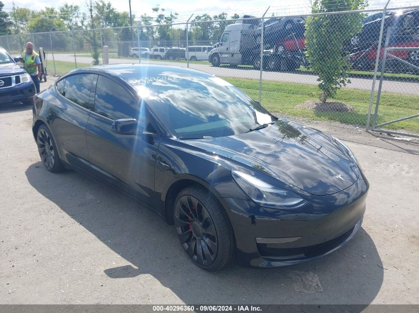 2022 TESLA MODEL 3 PERFORMANCE DUAL MOTOR ALL-WHEEL DRIVE - 5YJ3E1EC4NF258523