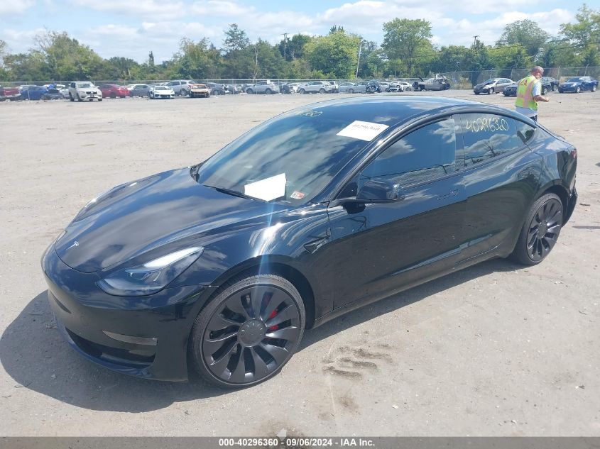 2022 TESLA MODEL 3 PERFORMANCE DUAL MOTOR ALL-WHEEL DRIVE - 5YJ3E1EC4NF258523