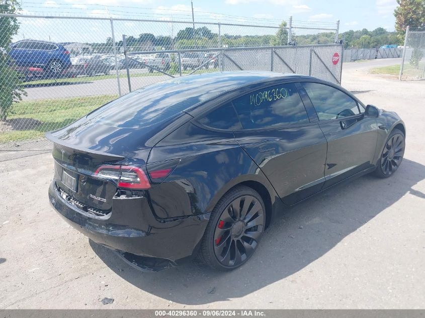 2022 TESLA MODEL 3 PERFORMANCE DUAL MOTOR ALL-WHEEL DRIVE - 5YJ3E1EC4NF258523