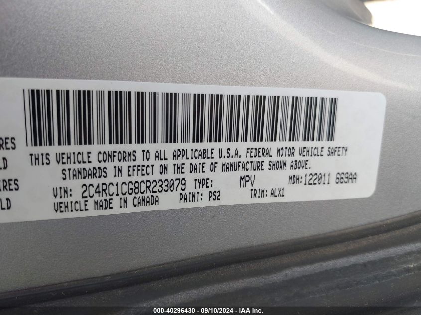 CR4RC1CG8CR233079 2012 Chrysler Town Country