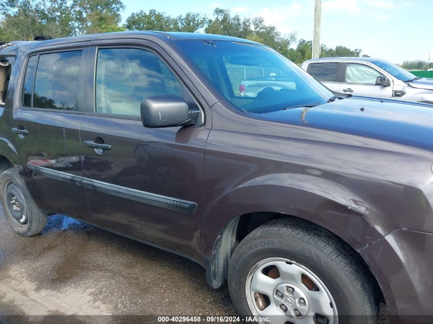 2013 Honda Pilot Lx VIN: 5FNYF3H27DB022898 Lot: 40296458