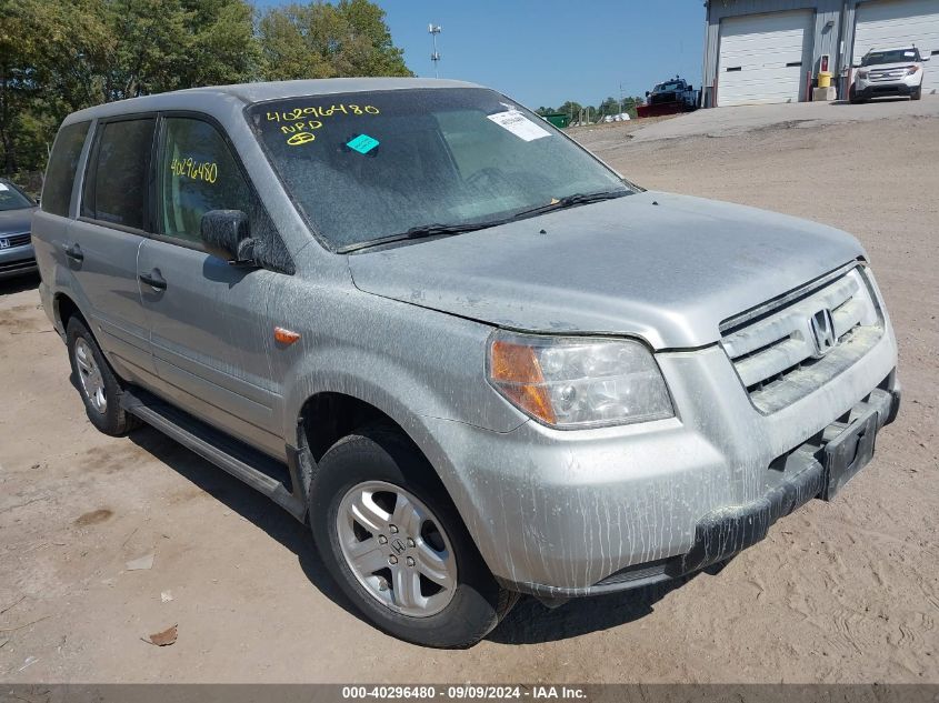 2007 Honda Pilot Lx VIN: 5FNYF18137B021487 Lot: 40296480