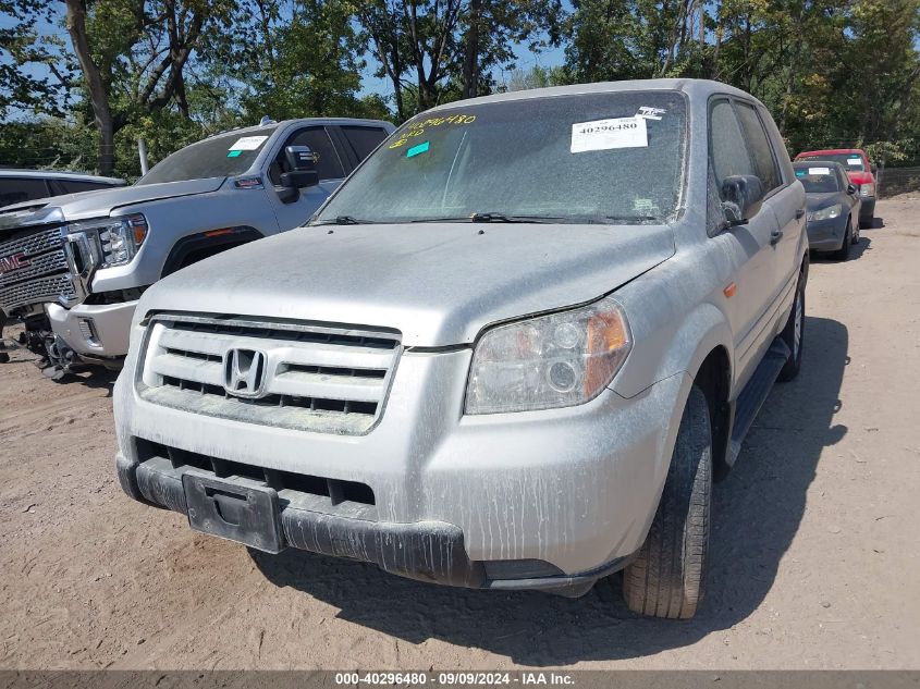 2007 Honda Pilot Lx VIN: 5FNYF18137B021487 Lot: 40296480