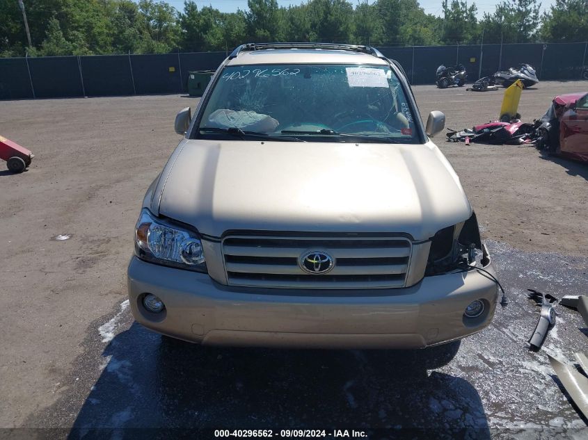 2006 Toyota Highlander Limited V6 VIN: JTEEP21A760165553 Lot: 40296562