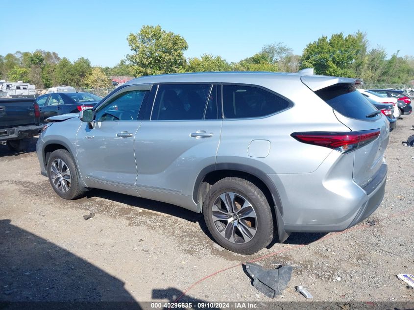 2021 Toyota Highlander Hybrid Xle VIN: 5TDGBRCH8MS535241 Lot: 40296635