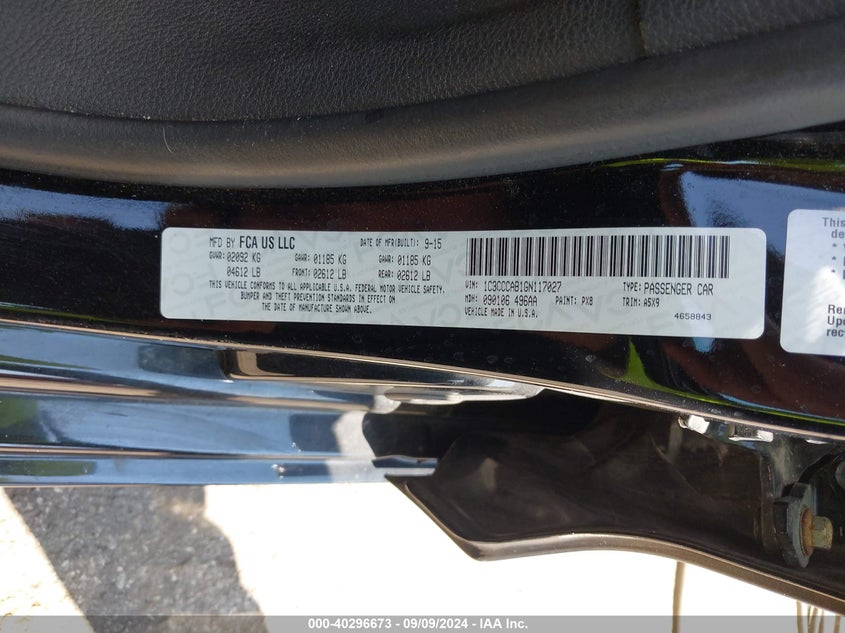 2016 CHRYSLER 200 LIMITED - 1C3CCCAB1GN117027