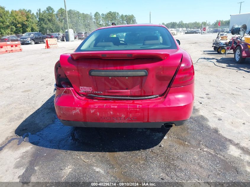 2008 Pontiac Grand Prix VIN: 2G2WP552881160631 Lot: 40296714