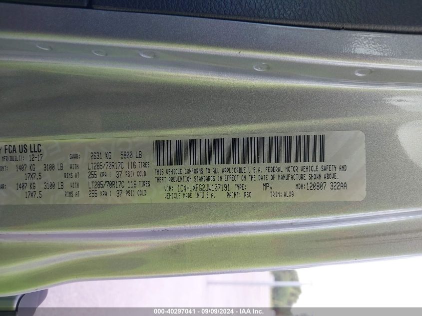 2018 JEEP WRANGLER UNLIMITED RUBICON - 1C4HJXFG2JW107191