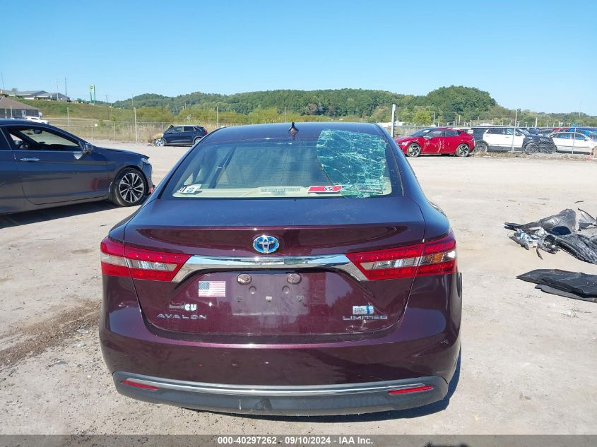 2017 Toyota Avalon Hybrid Limited VIN: 4T1BD1EB4HU058464 Lot: 40297262