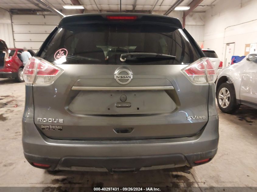 2016 Nissan Rogue Sv VIN: KNMAT2MV5GP649582 Lot: 40297431