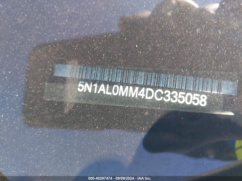 2013 INFINITI JX35 - 5N1AL0MM4DC335058