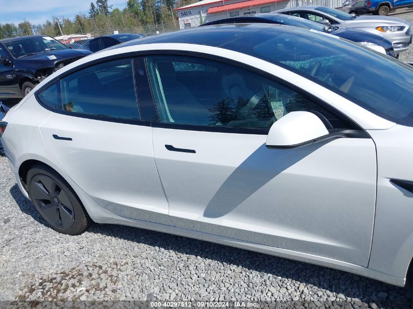 2021 Tesla Model 3 Standard Range Plus Rear-Wheel Drive VIN: 5YJ3E1EA5MF977437 Lot: 40297512