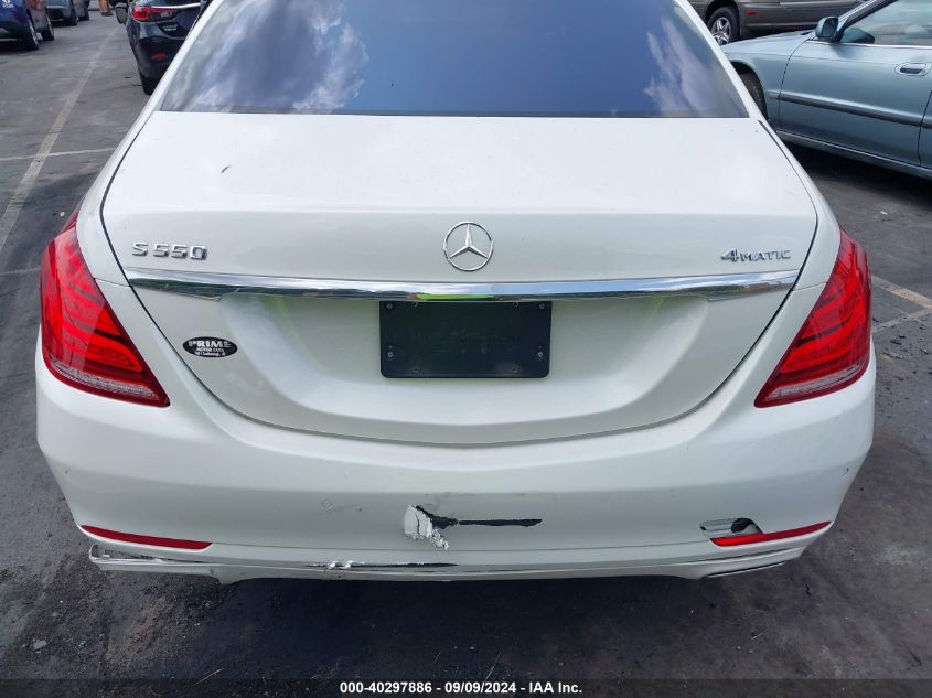 2016 Mercedes-Benz S 550 4Matic VIN: WDDUG8FB8GA205273 Lot: 40297886