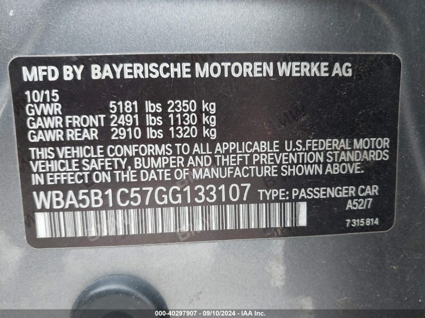 WBA5B1C57GG133107 2016 BMW 535 I