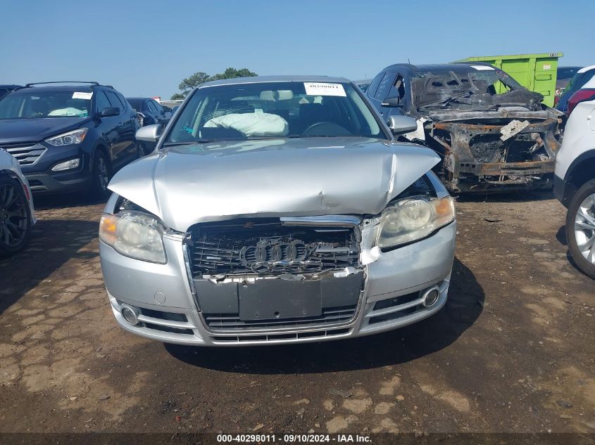 2007 Audi A4 2.0T VIN: WAUDF78E87A046783 Lot: 40298011