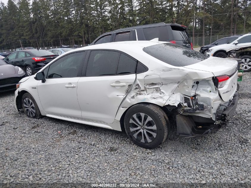 2021 Toyota Corolla Hybrid Le VIN: JTDEAMDE2MJ033727 Lot: 40298232