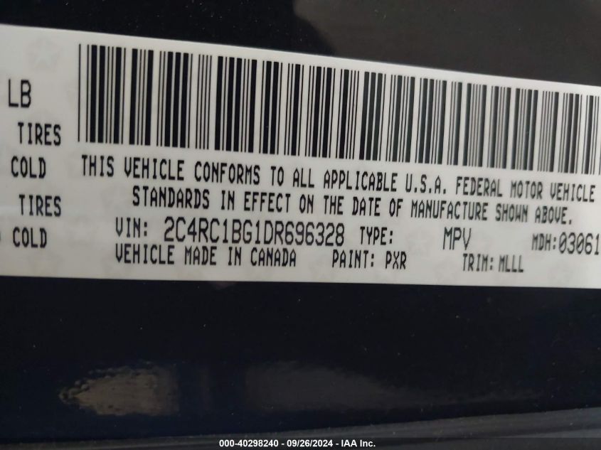 2C4RC1BG1DR696328 2013 Chrysler Town & Country Touring