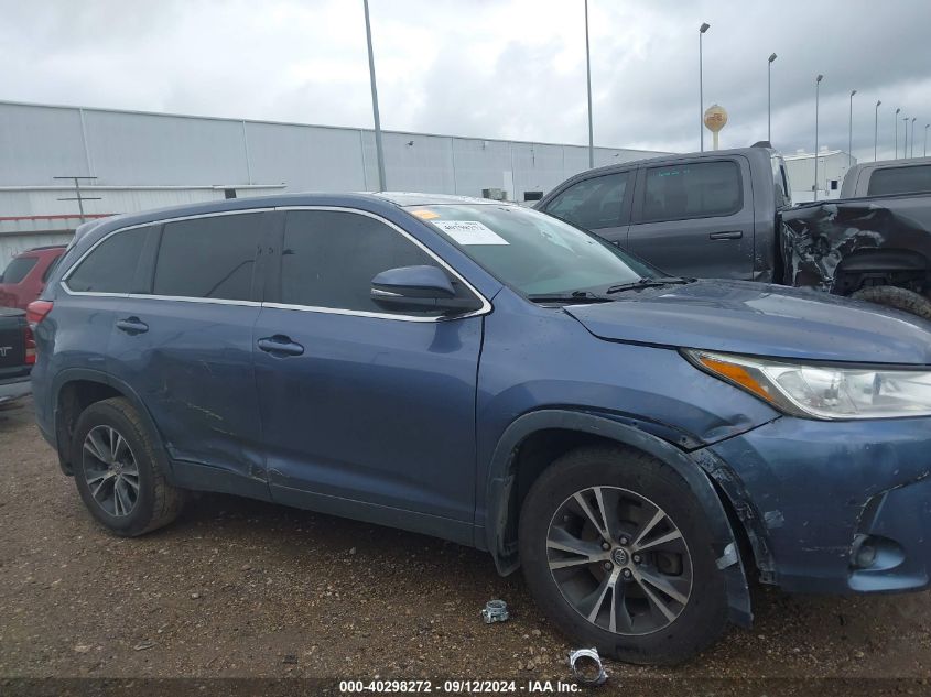 2019 Toyota Highlander Le VIN: 5TDZARFH2KS052266 Lot: 40298272