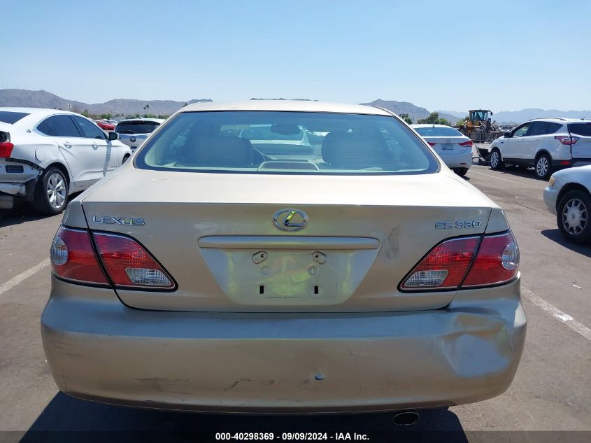 2004 Lexus Es 330 VIN: JTHBA30G245032993 Lot: 40298369