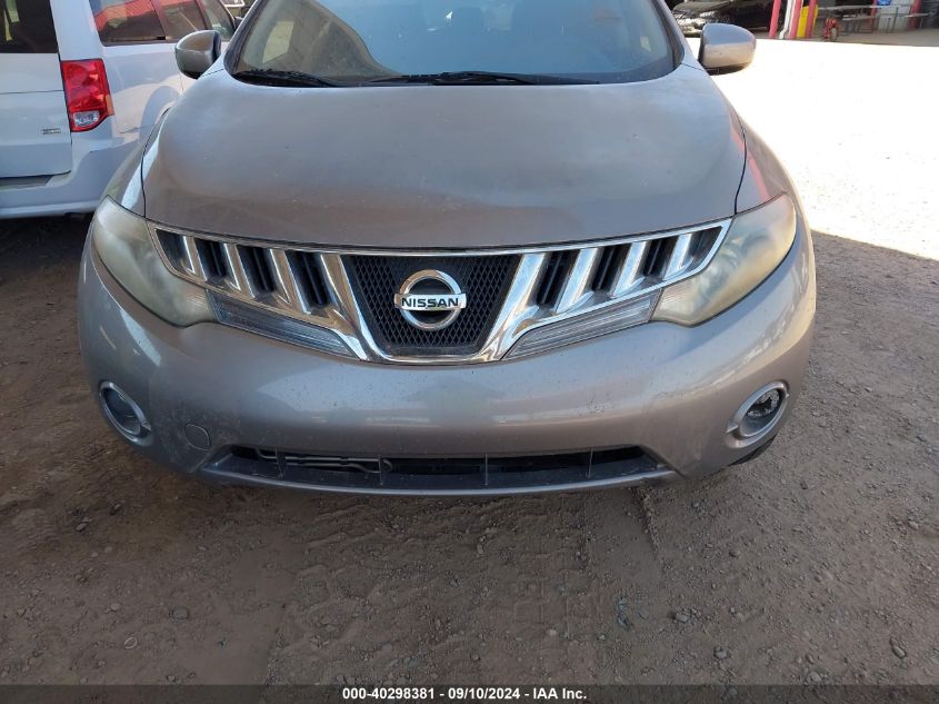 2010 Nissan Murano Sl VIN: JN8AZ1MU7AW006023 Lot: 40298381