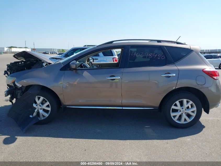 2014 Nissan Murano Sl VIN: JN8AZ1MW8EW512287 Lot: 40298480