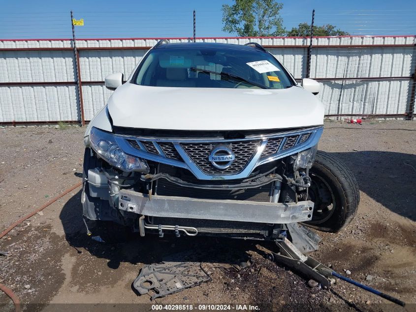 2013 Nissan Murano Sl VIN: JN8AZ1MWXDW312364 Lot: 40298518