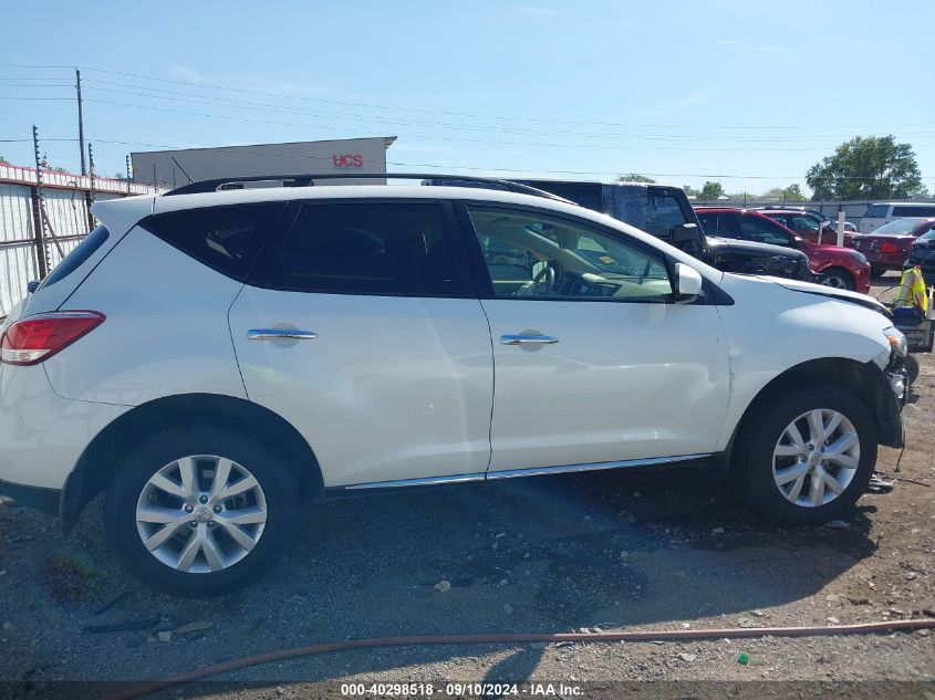 2013 Nissan Murano Sl VIN: JN8AZ1MWXDW312364 Lot: 40298518