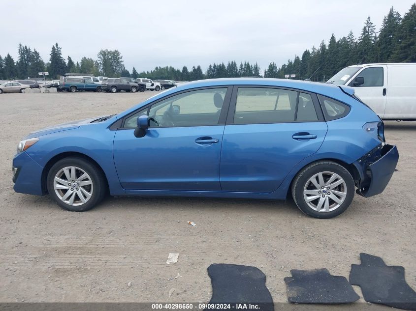 2016 Subaru Impreza 2.0I Premium VIN: JF1GPAB66G8293275 Lot: 40298650