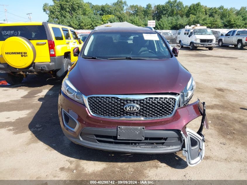 2016 Kia Sorento 2.4L Lx VIN: 5XYPG4A39GG123309 Lot: 40298742