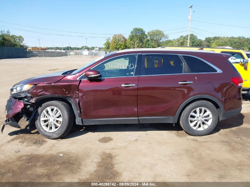 2016 Kia Sorento 2.4L Lx VIN: 5XYPG4A39GG123309 Lot: 40298742