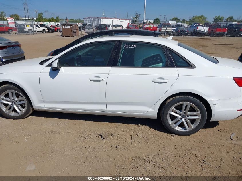 2017 Audi A4 Premium VIN: WAUGNAF41HN058260 Lot: 40298882