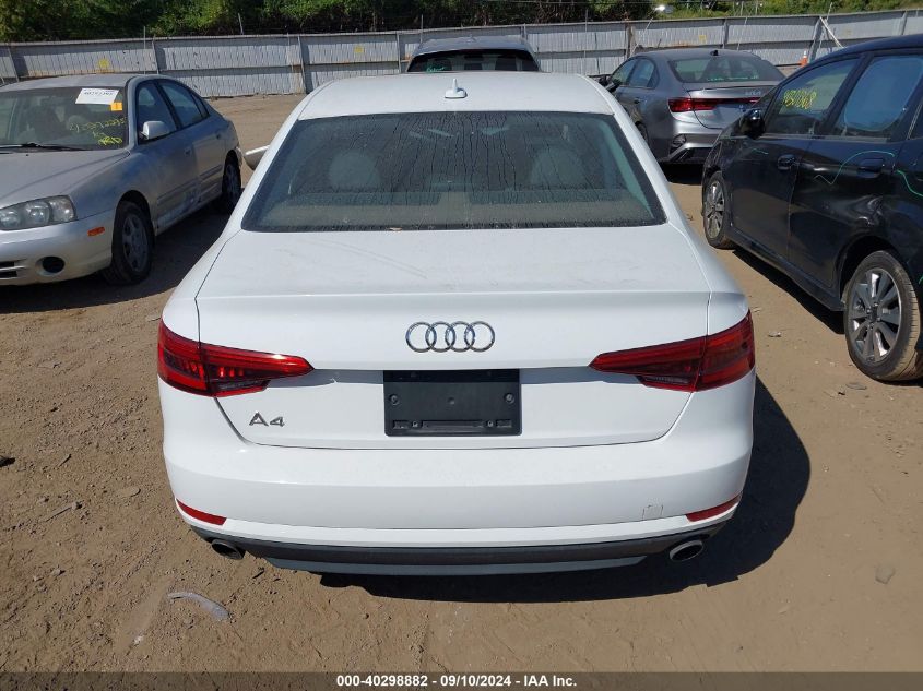 2017 Audi A4 Premium VIN: WAUGNAF41HN058260 Lot: 40298882